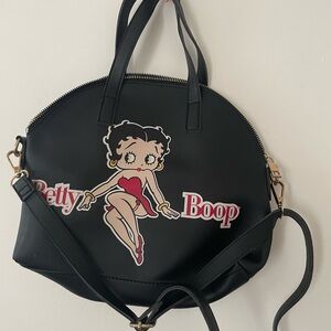 Betty Boop Black Dome Crossbody Bag